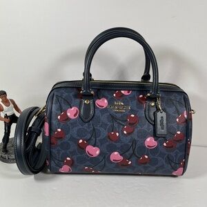 Coach Rowan Cherry Signature large size NWT